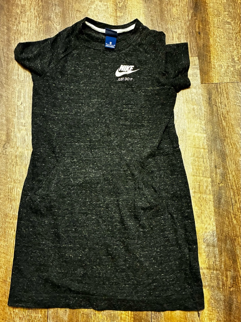 Nike Black Heather Logo T-Shirt Dress for Kids